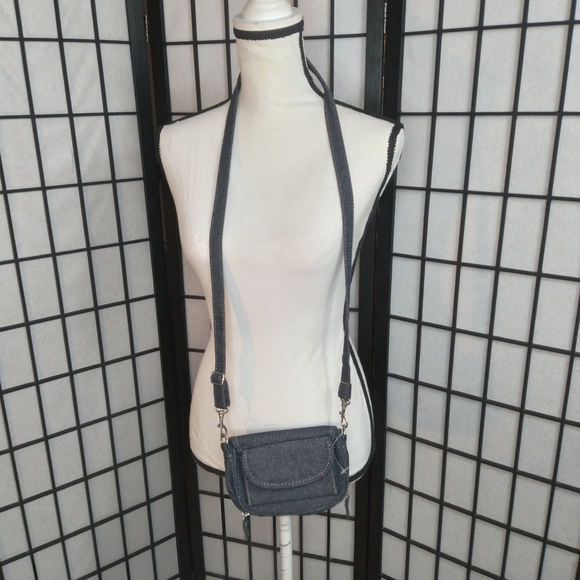 Denim Mini Crossbody Shoulder Bag Adjustable Purse - Picture 14 of 14